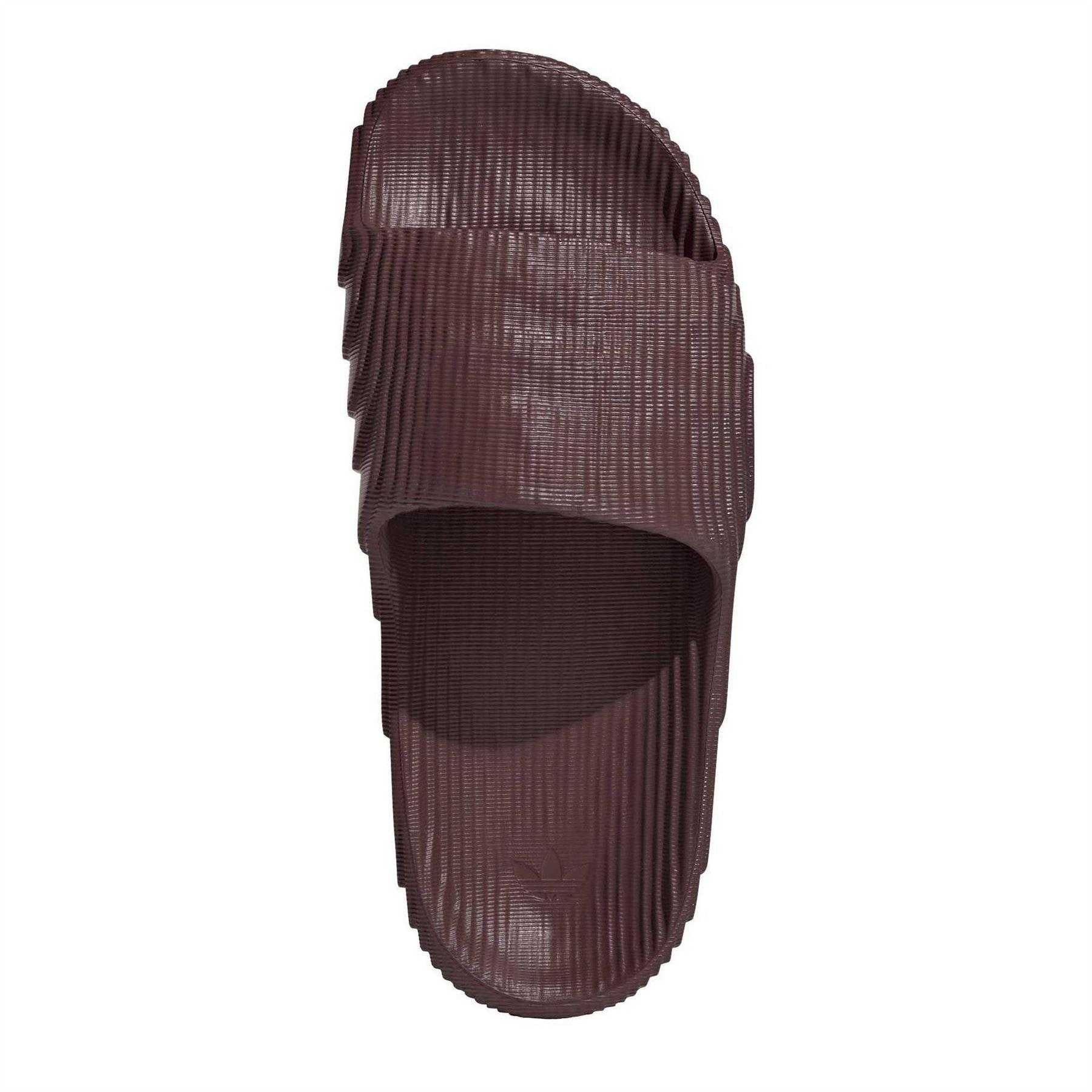 Dark Brown - Lifestyle - Adidas Womens-Ladies Adilette 22 Flat Slides