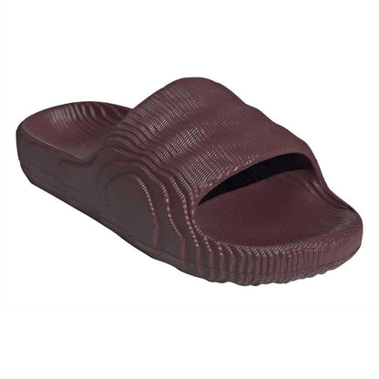 Dark Brown - Pack Shot - Adidas Womens-Ladies Adilette 22 Flat Slides