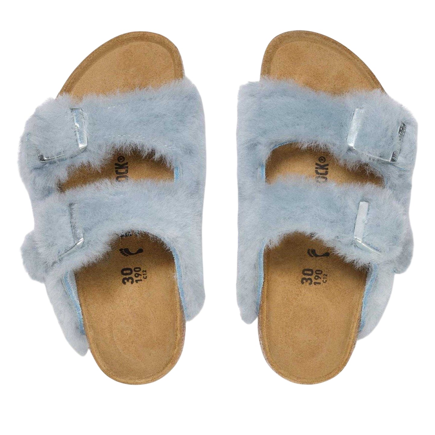 Blue - Back - Birkenstock Childrens-Kids Arizona Open Toe Flat Sandals