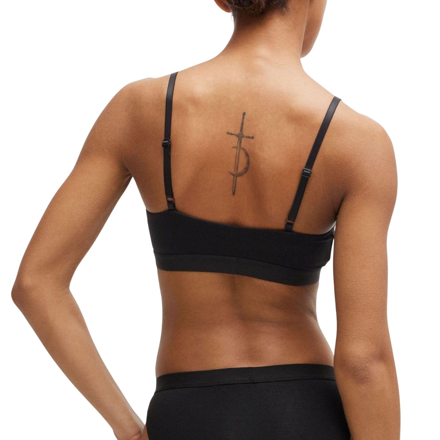 Black - Back - Hugo Womens-Ladies Bralette (Pack of 2)