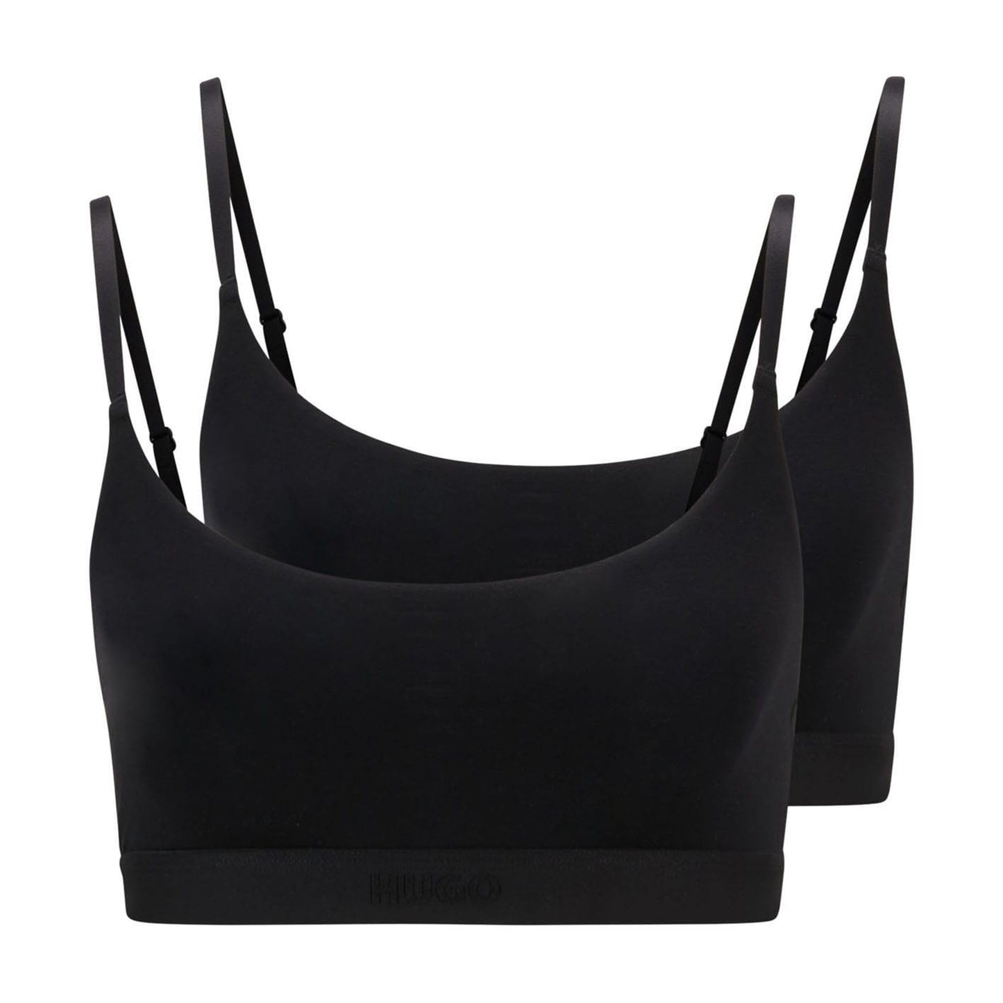 Black - Front - Hugo Womens-Ladies Bralette (Pack of 2)