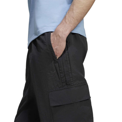 Black - Side - Adidas Mens Adicolor Classics 3 Stripes Cargo Trousers