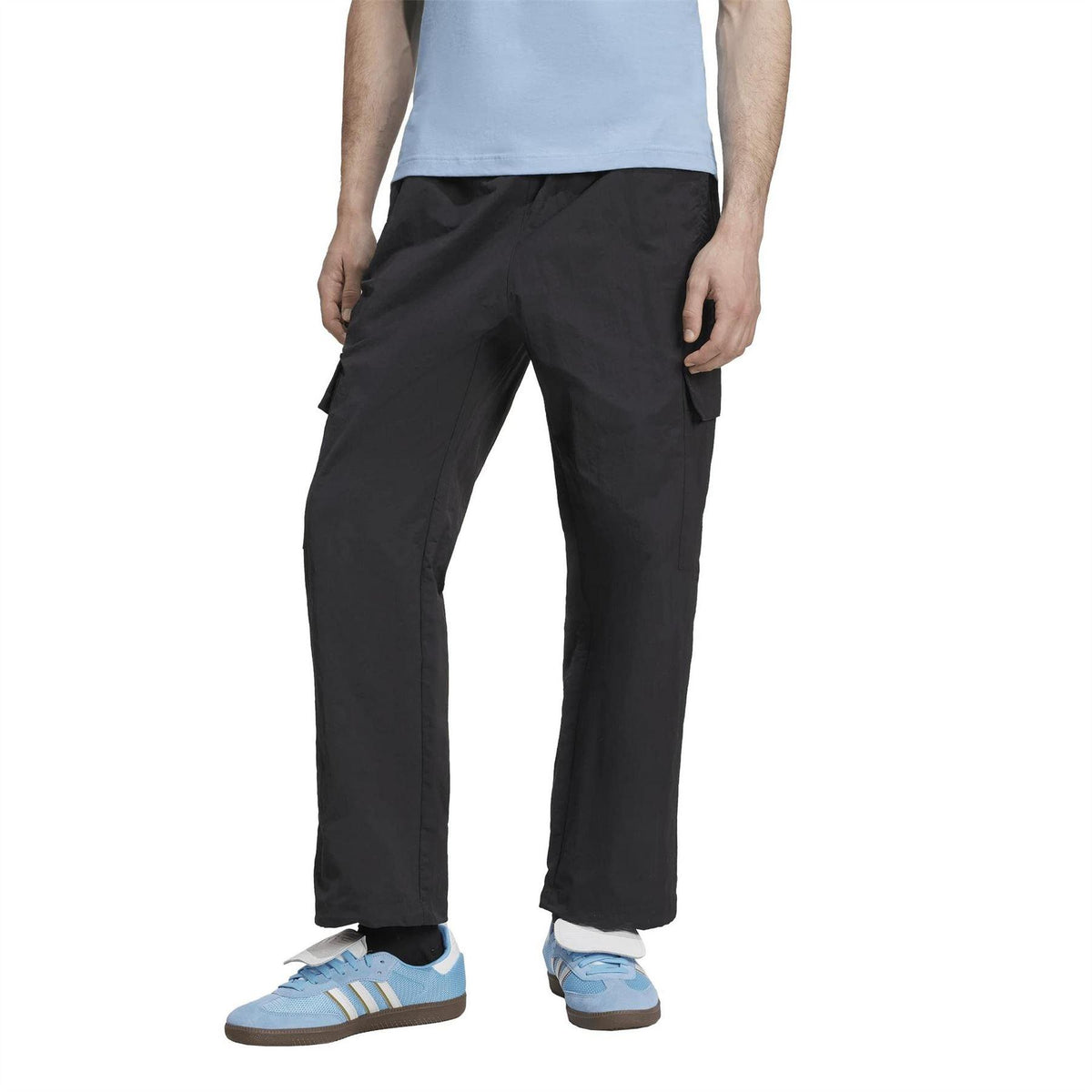 Black - Pack Shot - Adidas Mens Adicolor Classics 3 Stripes Cargo Trousers