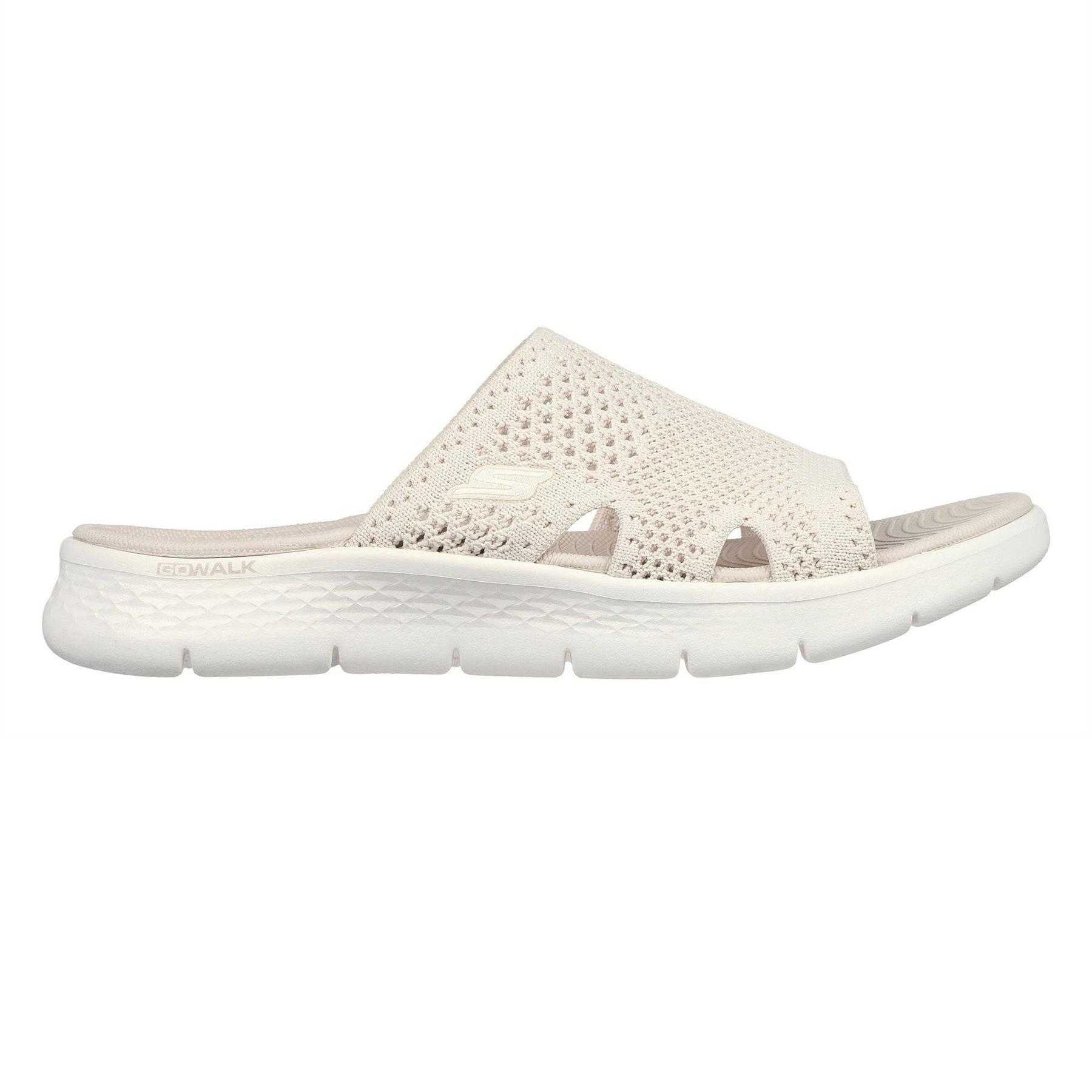 Natural - Front - Skechers Womens-Ladies Go Walk Flex Sports Sandals