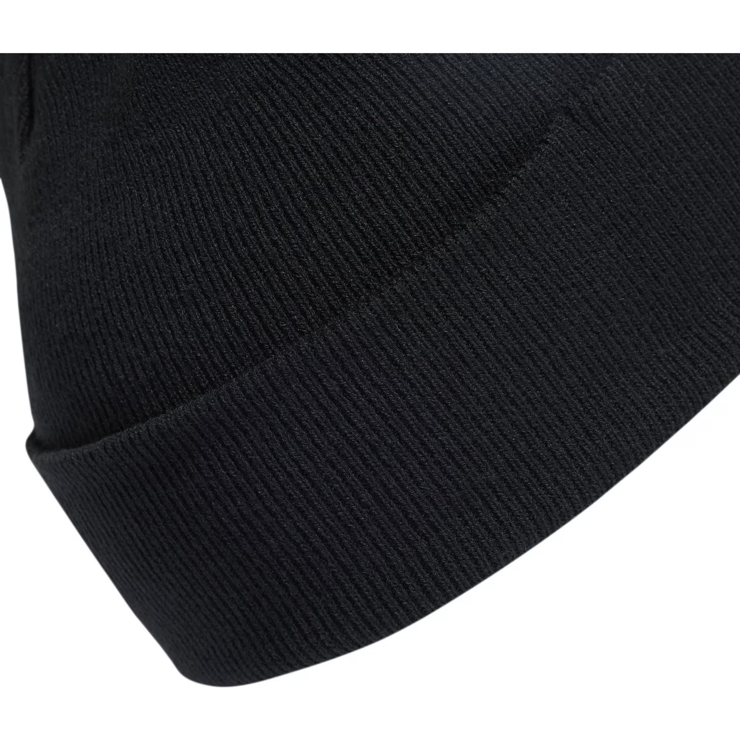 Black - Lifestyle - Adidas Plain Ribbed Turned Up Cuff Beanie