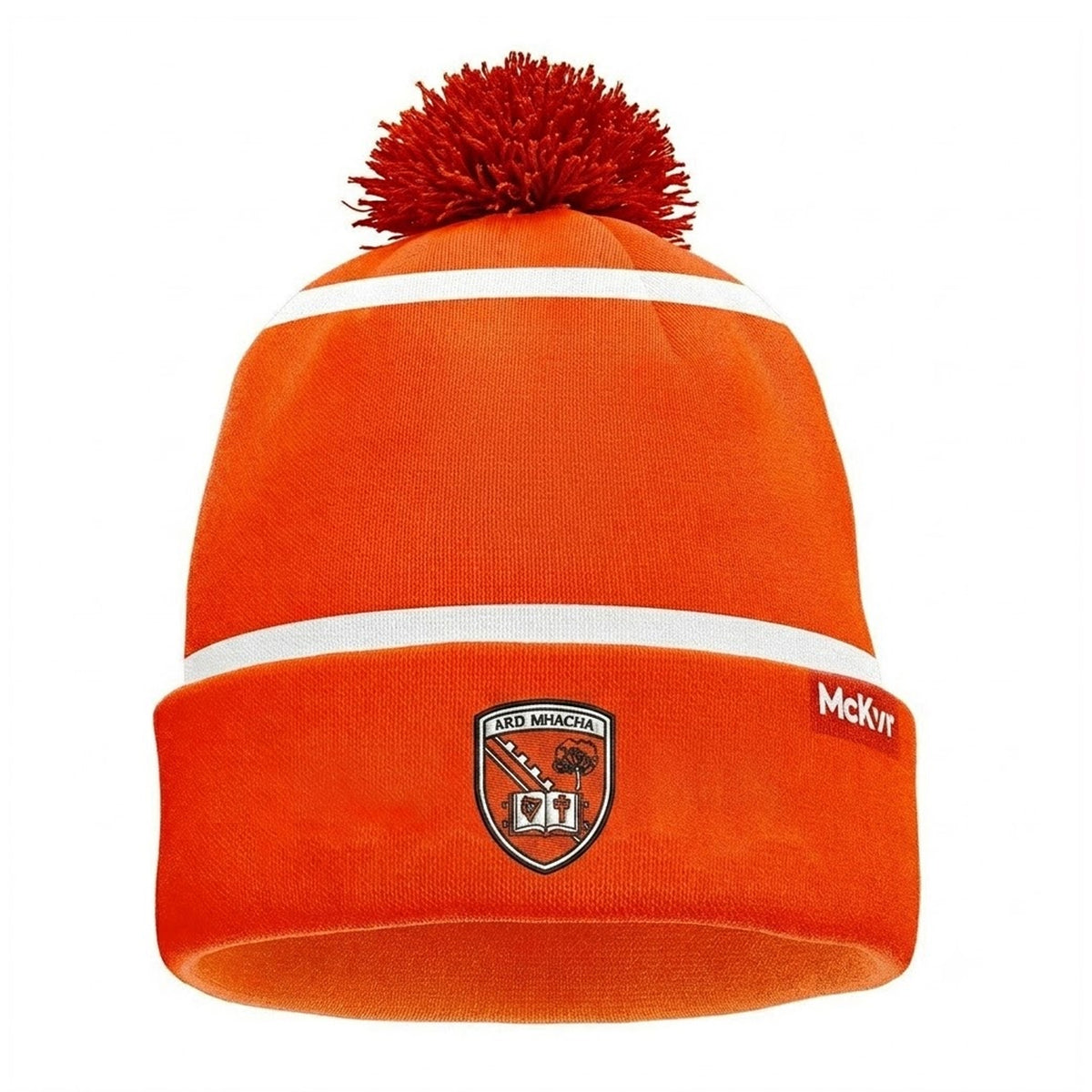 Orange-White - Back - McKeever Armagh Bobble Hat