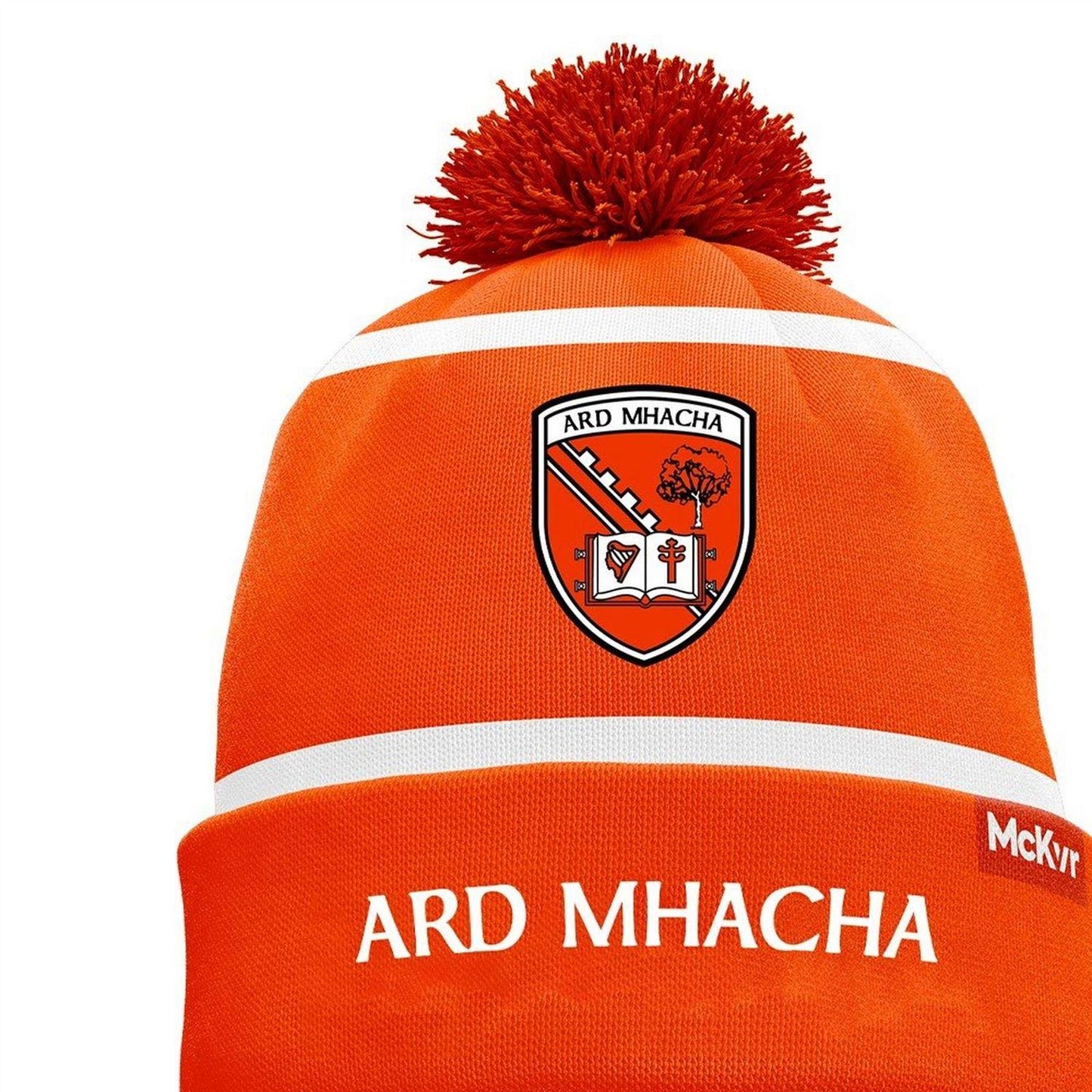 Orange-White - Side - McKeever Armagh Bobble Hat