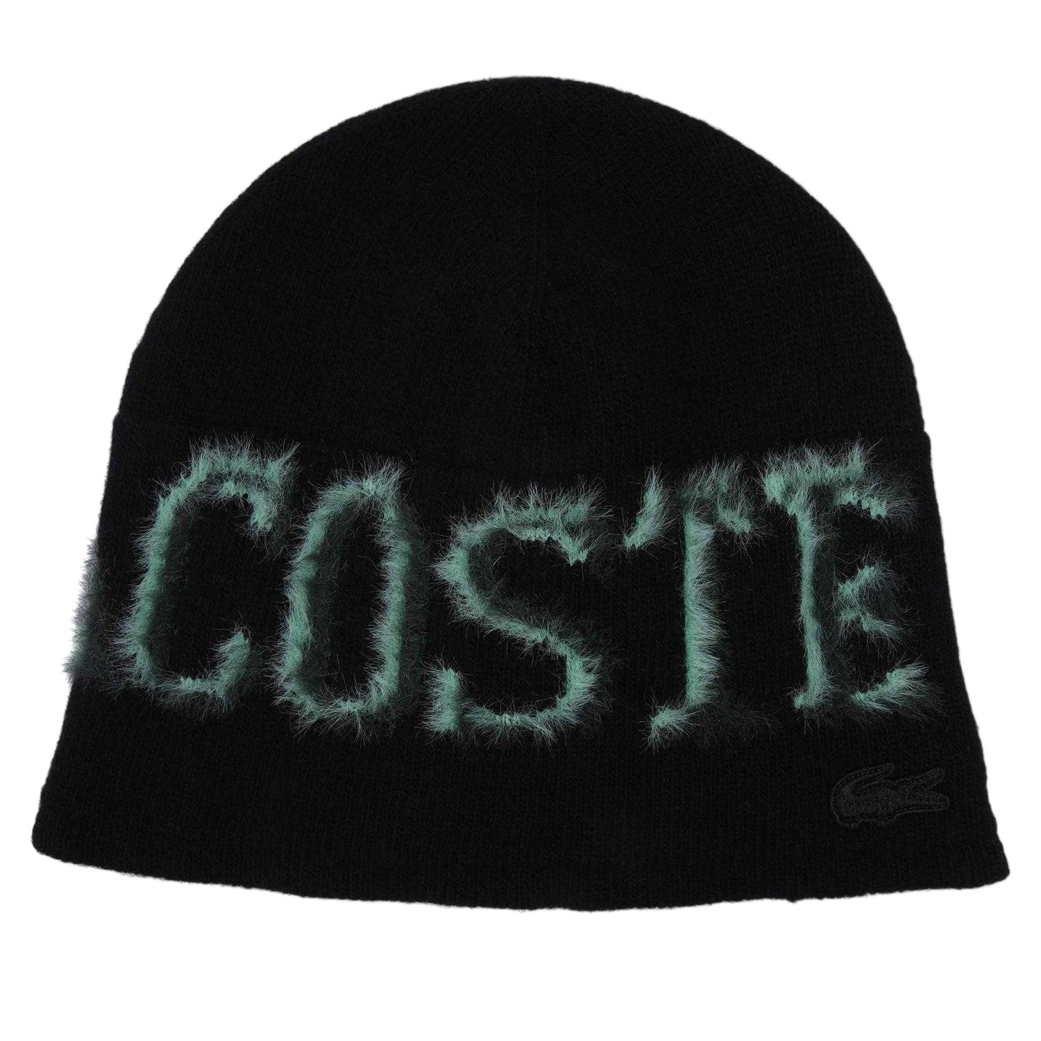 Black - Front - Lacoste Instarsia Beanie