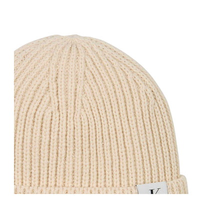 Whitecap Grey - Back - Calvin Klein Ribbed Logo Beanie