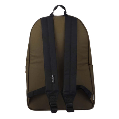 Olive - Back - Timberland Logo Leather Detailing 22L Backpack