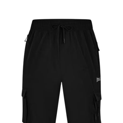 Black - Side - Everlast Mens Performance Cargo Trousers