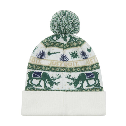 White-Fir Green-Brown - Back - Nike Peak Reindeer Bobble Hat