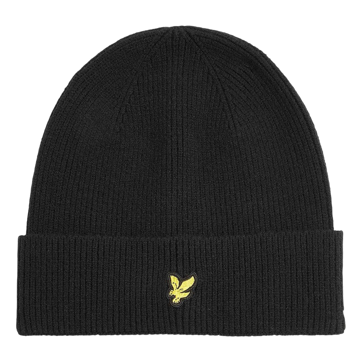 Black - Front - Lyle & Scott Embroidered Logo Beanie