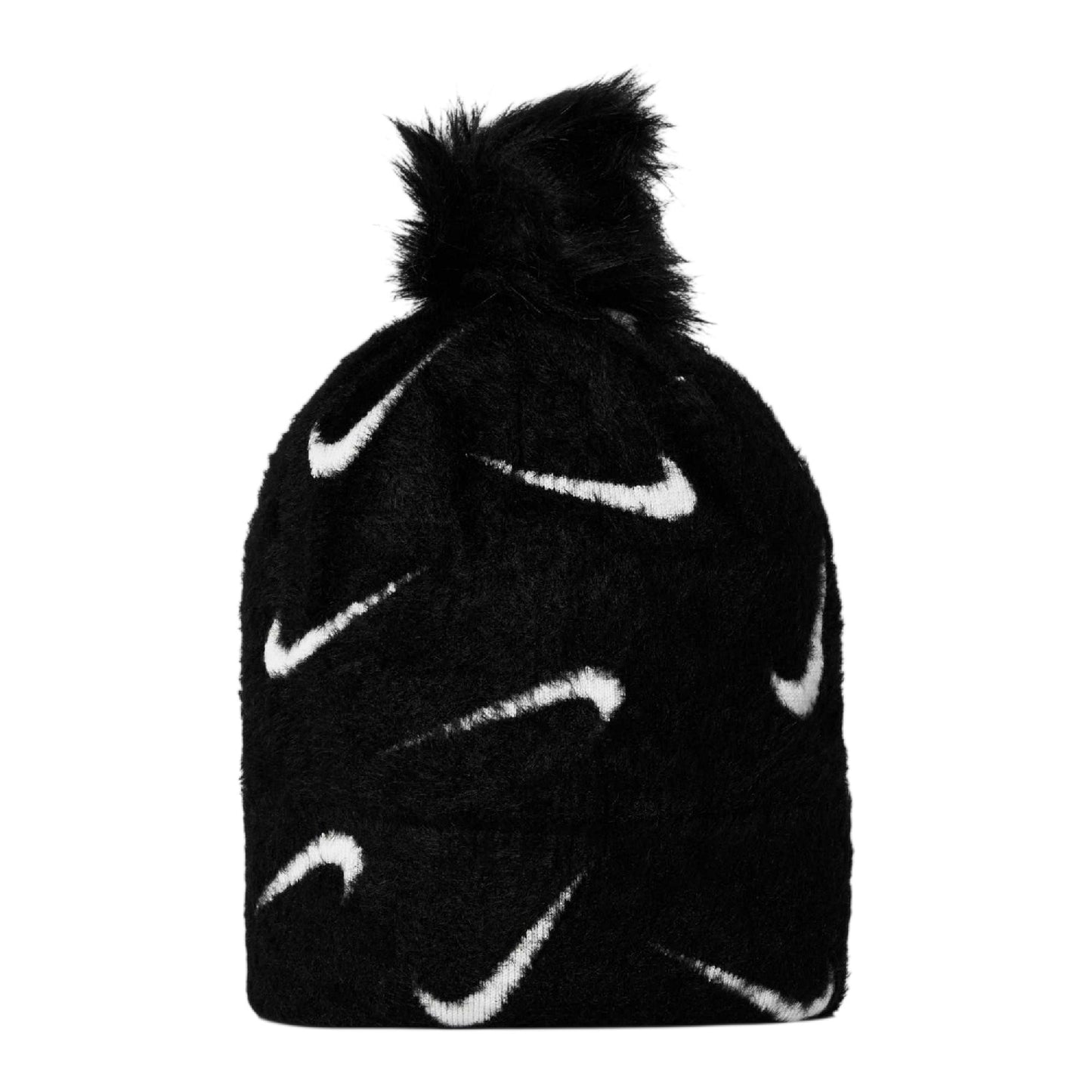 Black - Front - Nike Peak Pom Pom Beanie