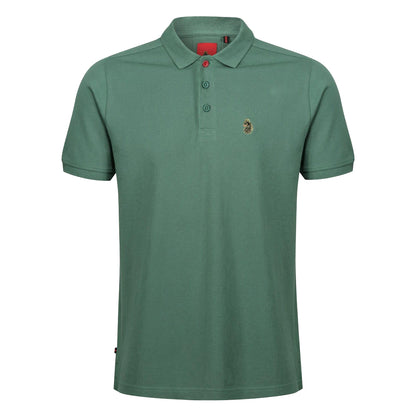 Green - Front - Luke 1977 Mens The Robbie Essentials Polo Shirt