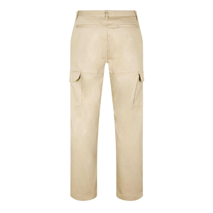 Beige - Back - Daily Paper Mens Relaxed Fit Cargo Trousers