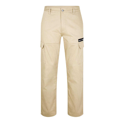 Beige - Front - Daily Paper Mens Relaxed Fit Cargo Trousers