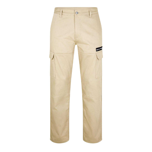 Beige - Front - Daily Paper Mens Relaxed Fit Cargo Trousers
