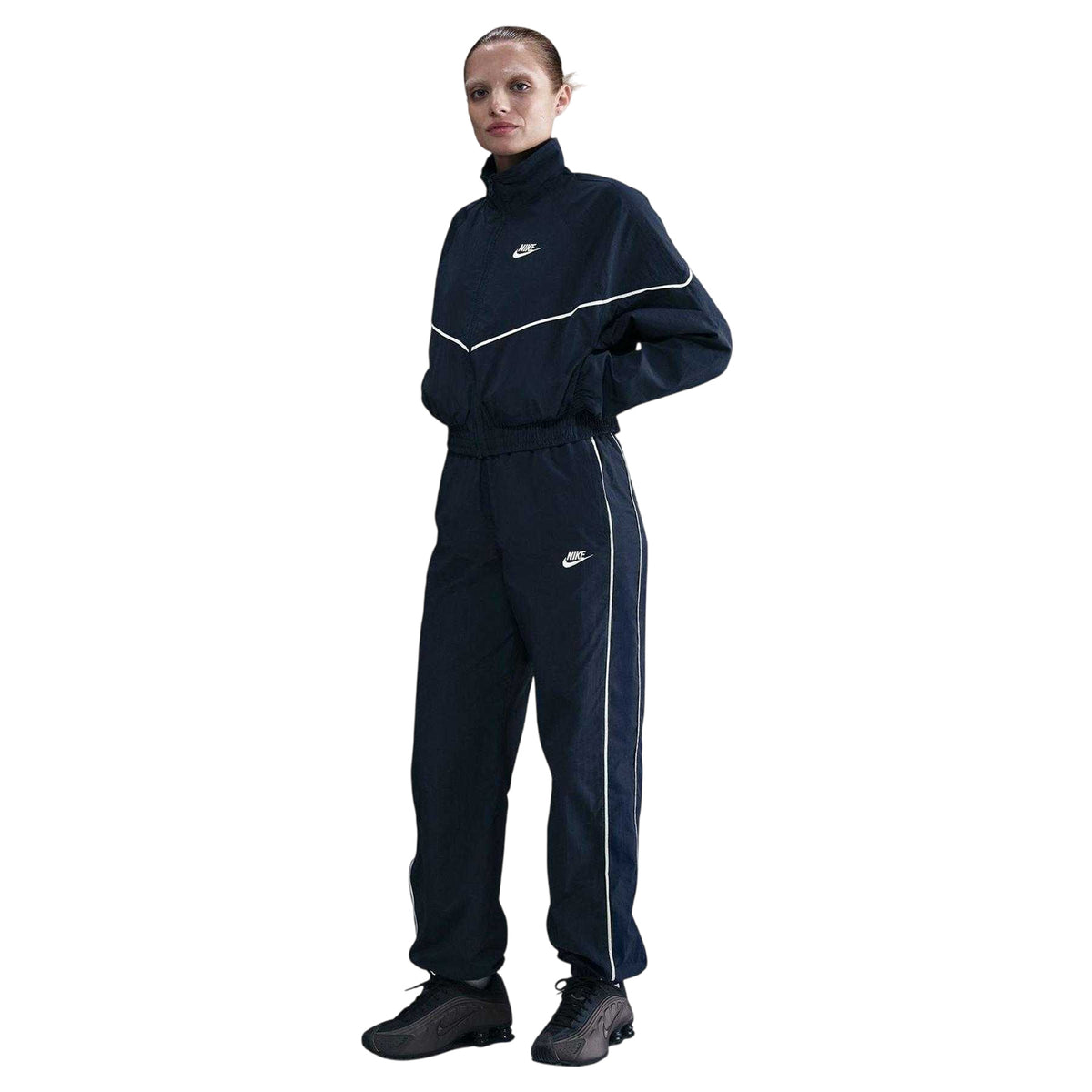 Midnight Navy - Lifestyle - Nike Womens-Ladies NSW Chevron Windproof Windbreaker
