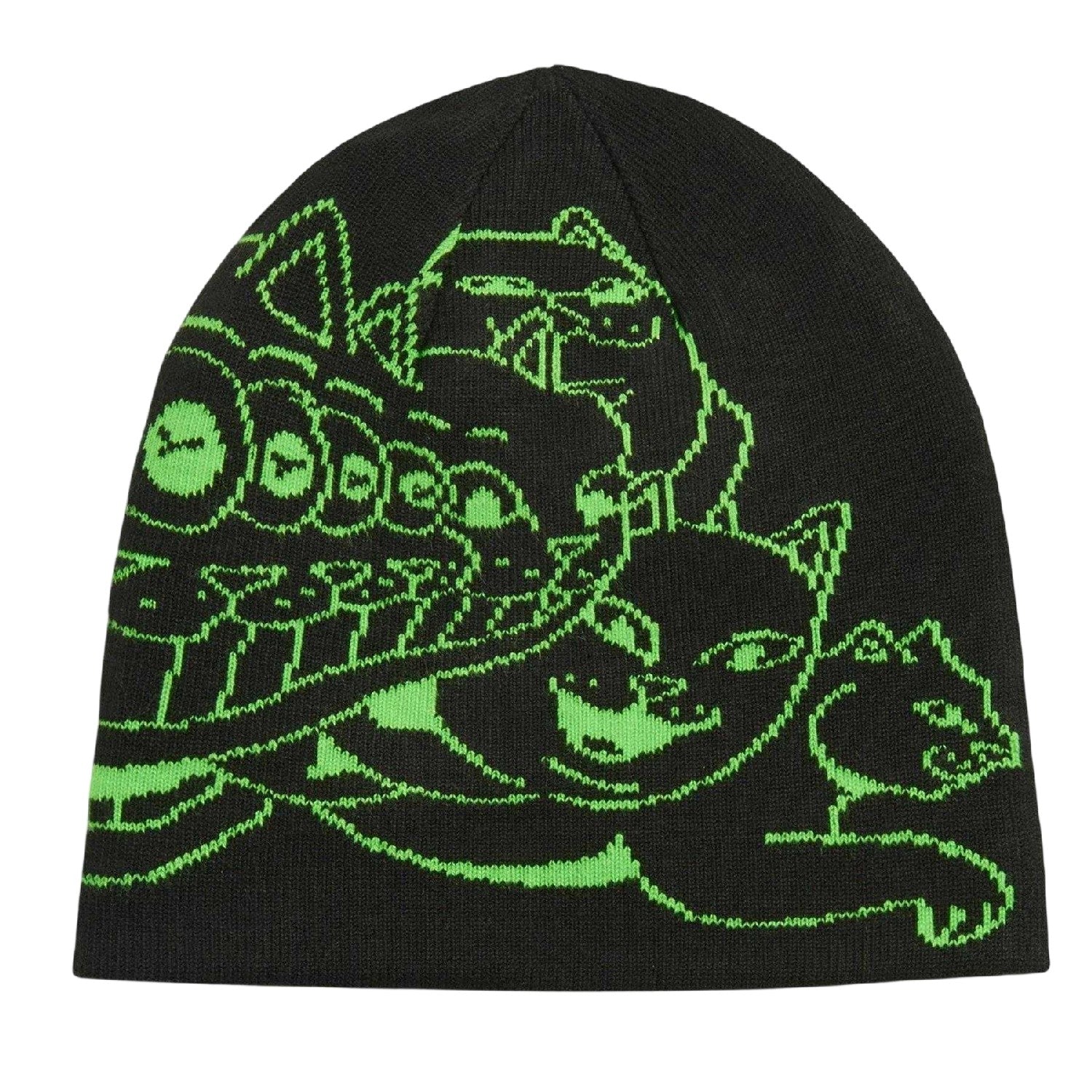 Black-Green - Back - Puma Snug Fit Beanie