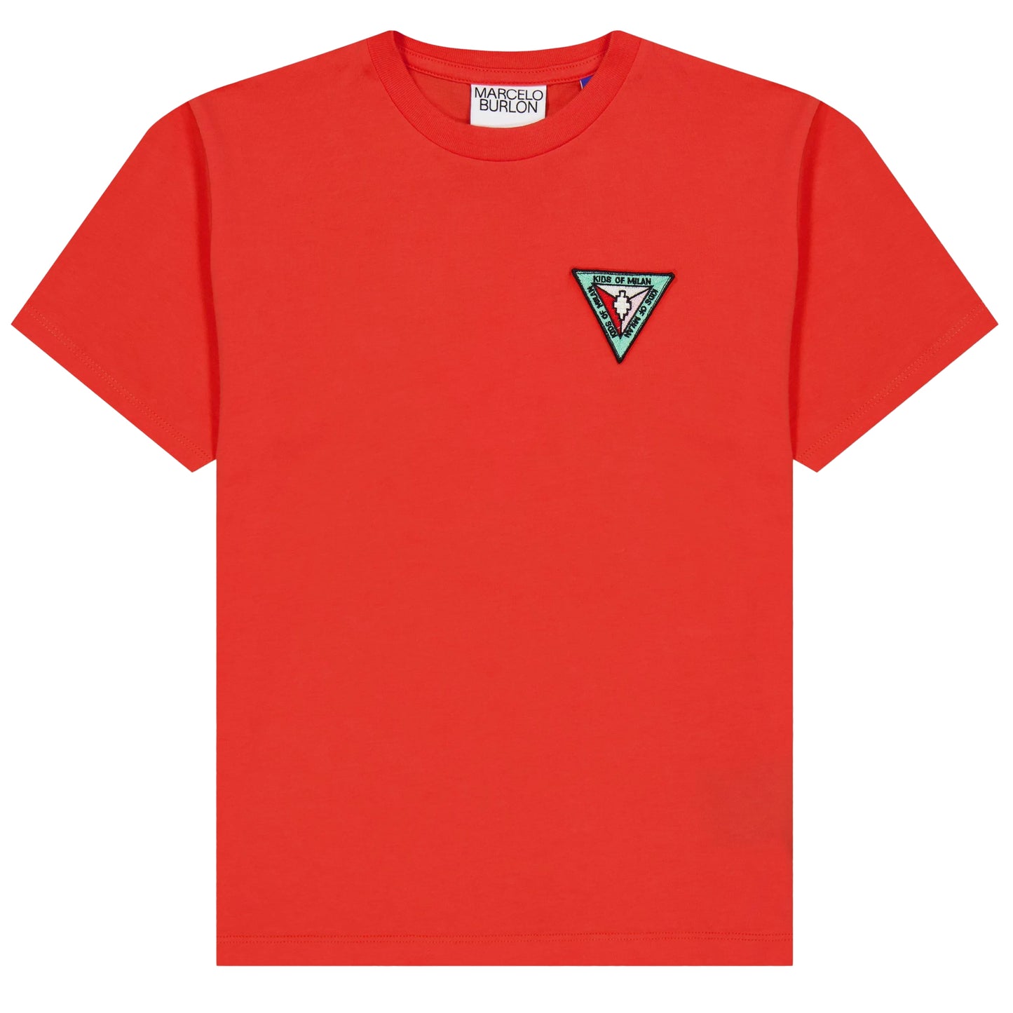 Red - Front - Marcelo Burlon Childrens-Kids Patch T-Shirt