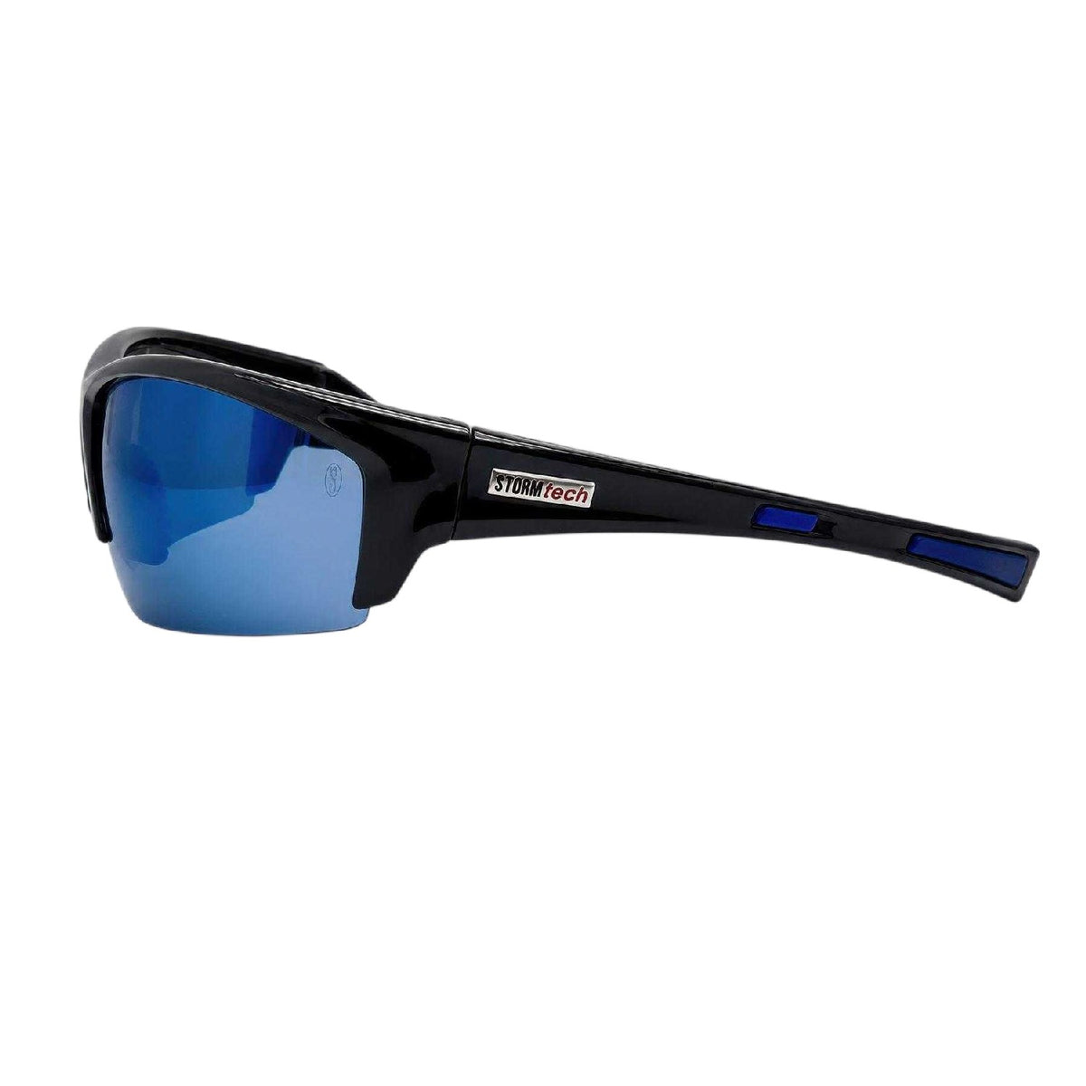 Black-Blue - Back - Storm Mens Mirrored Sunglasses