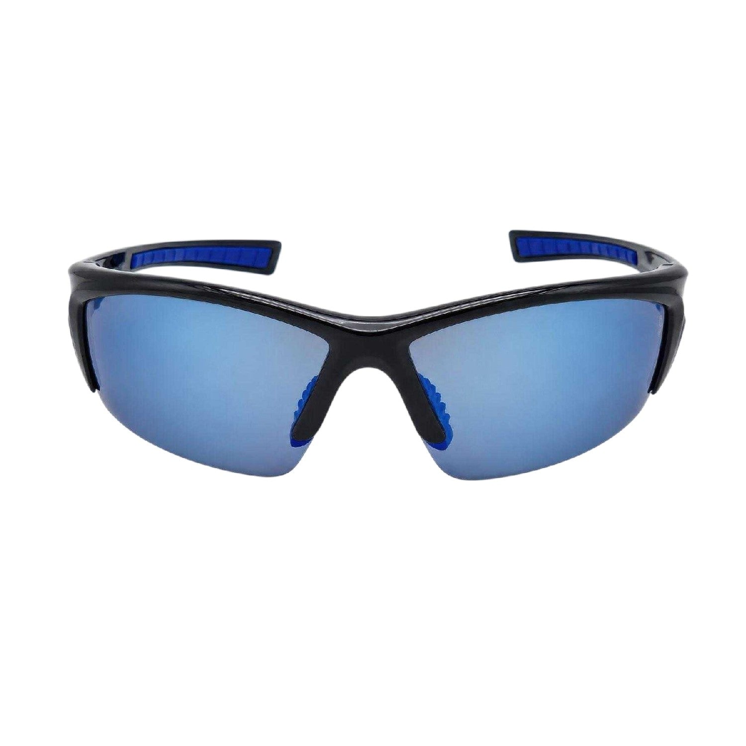 Black-Blue - Side - Storm Mens Mirrored Sunglasses