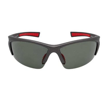 Grey-Red - Side - Storm Mens Mirrored Sunglasses