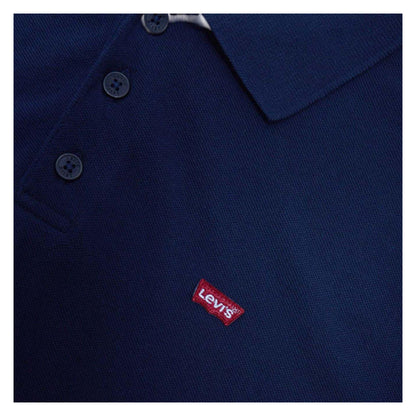 Navy - Side - Levis Mens Classic Housemark Polo Shirt