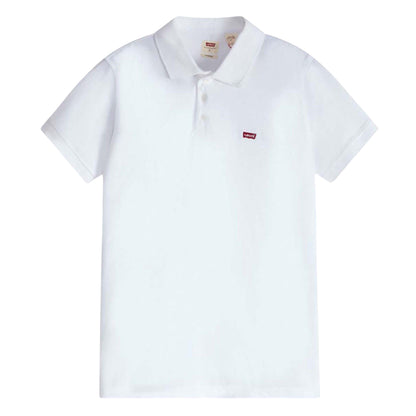 White - Front - Levis Mens Classic Housemark Polo Shirt