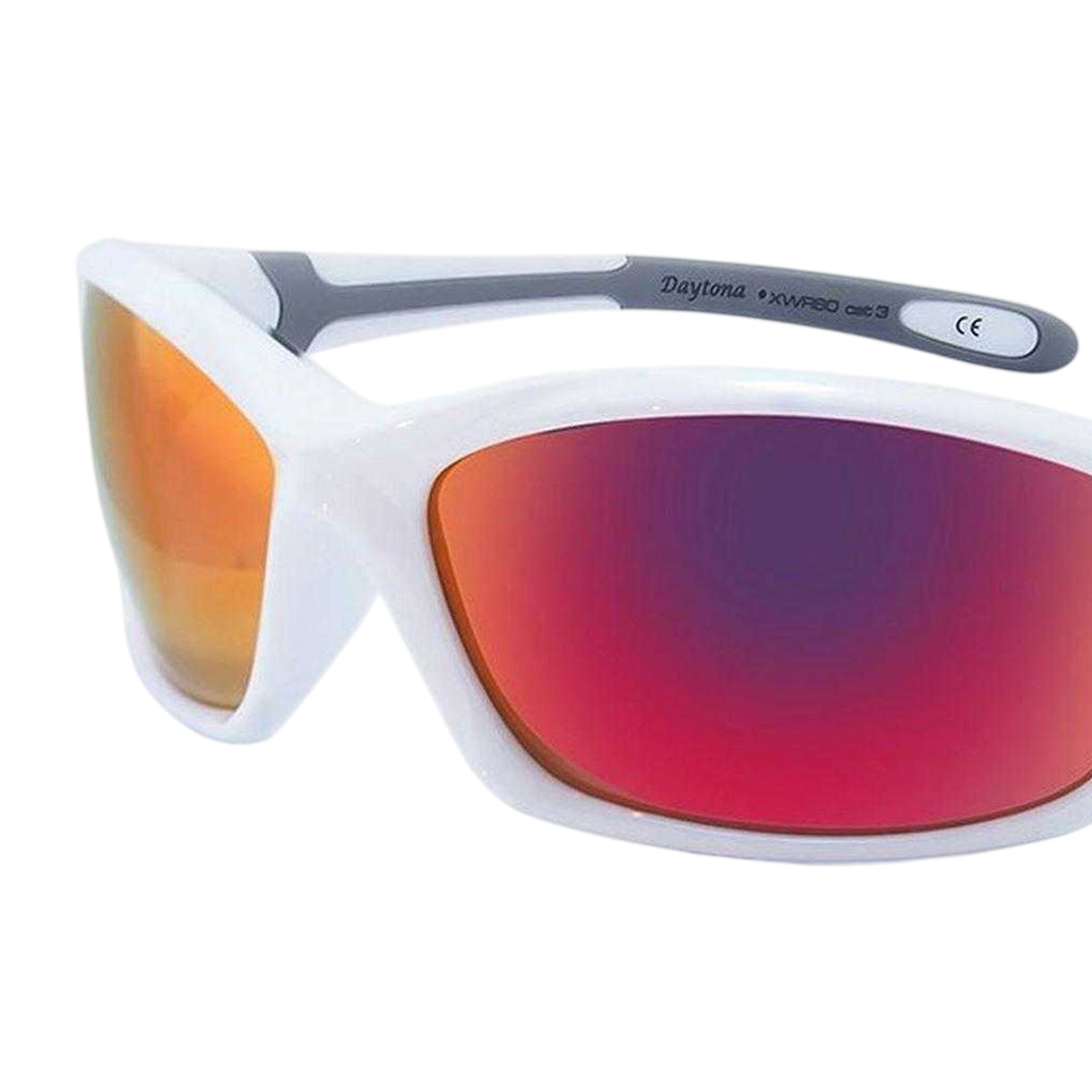 White-Gold - Back - Bloc Mens Daytona Mirrored Sunglasses