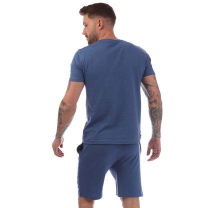 Blue - Back - Nicce Mens Rowan T-Shirt & Shorts Set Set