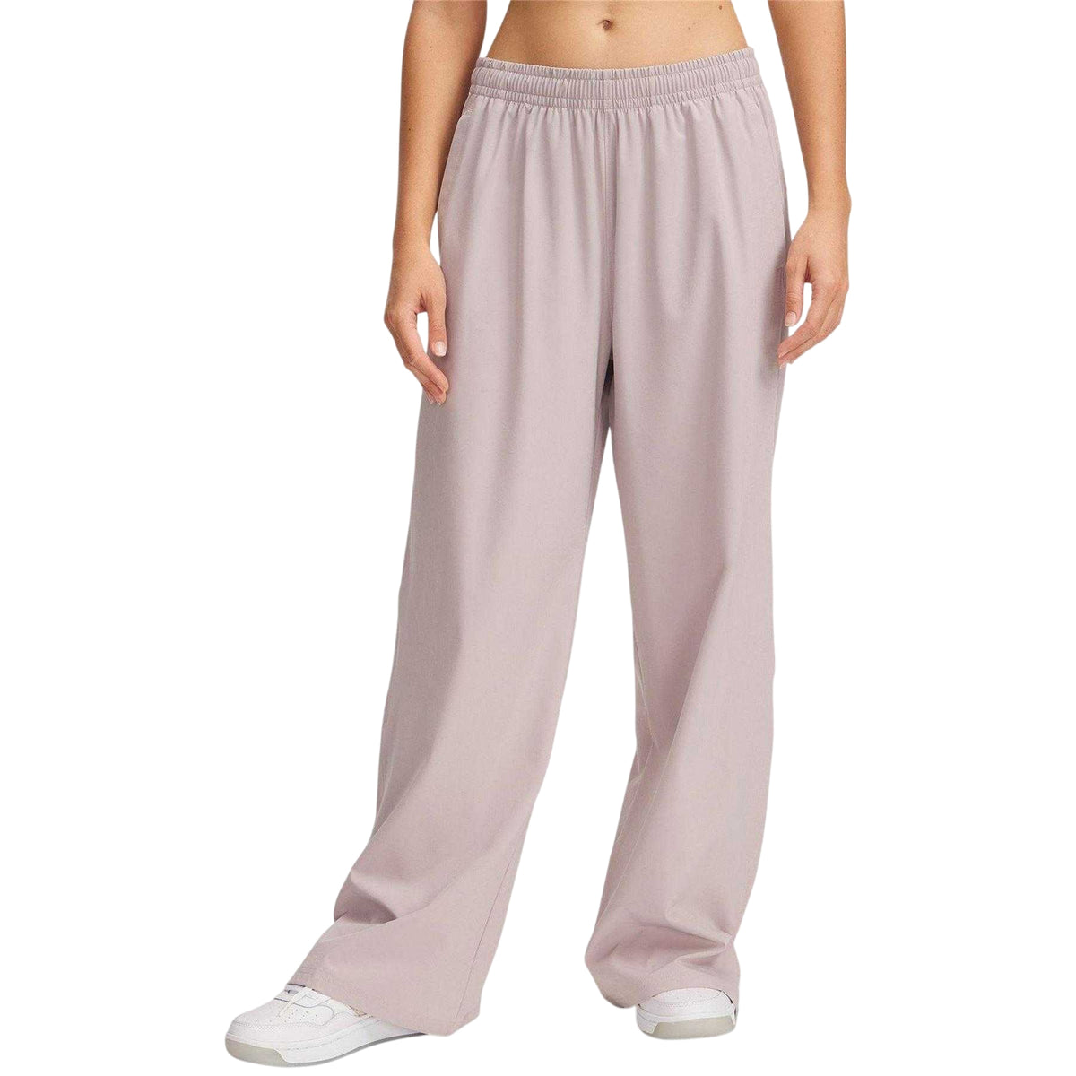 Frost Gray - Front - Under Armour Womens-Ladies Rival Wide Leg Trousers