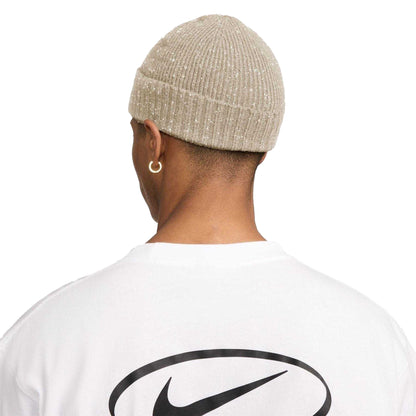 Brown - Back - Nike Speckle Knitted Beanie