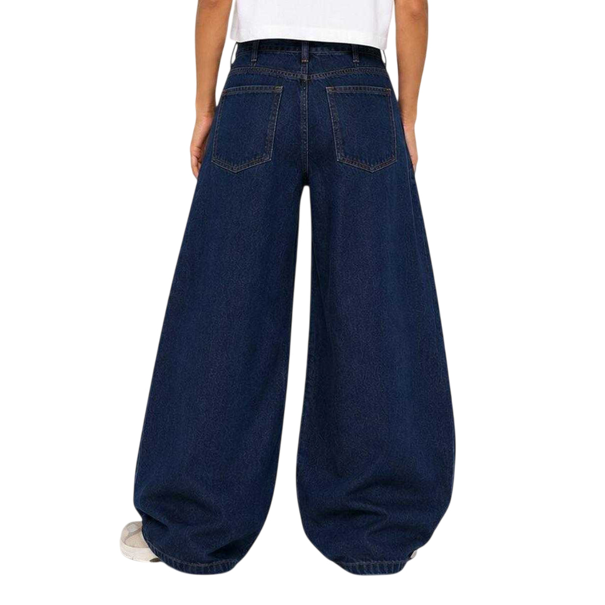 Indigo - Back - I Saw It First Womens-Ladies Denim Wide Leg Jeans