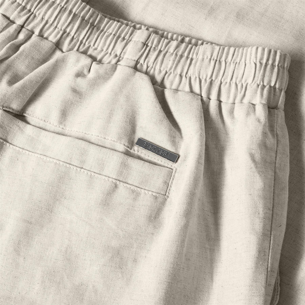 Oatmeal - Side - Belier Mens Straight Leg Trousers