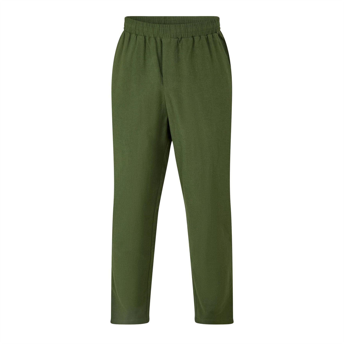 Olive - Back - Belier Mens Straight Leg Trousers