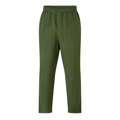 Olive - Back - Belier Mens Straight Leg Trousers