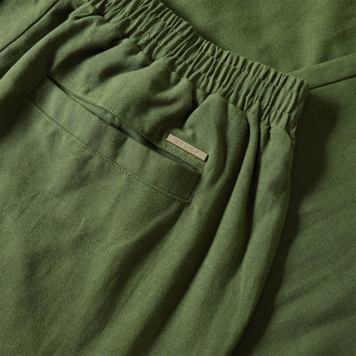 Olive - Side - Belier Mens Straight Leg Trousers