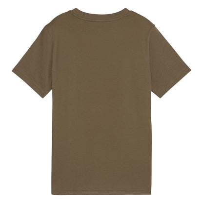 Green - Back - Puma Childrens-Kids Essential Logo T-Shirt