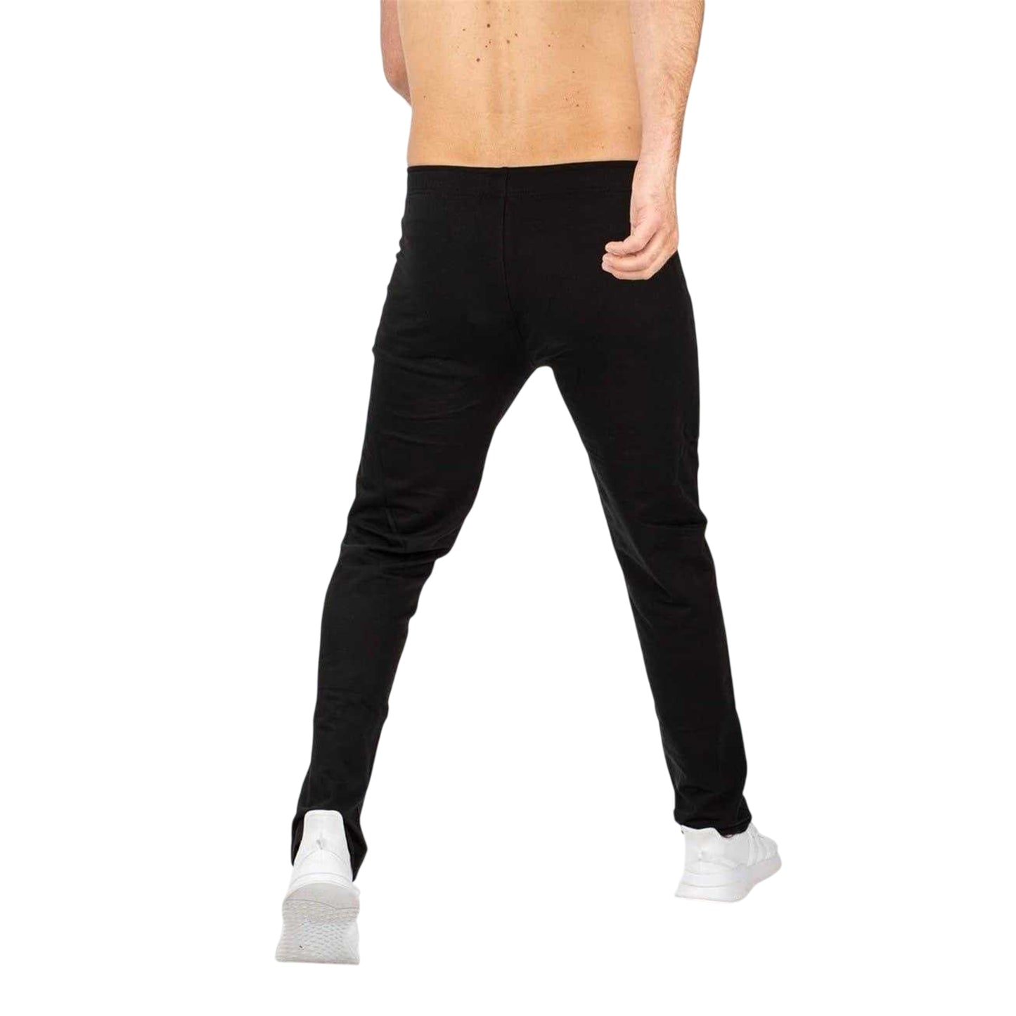 Black - Back - Sjeng Sports Mens Auckland Slim Tracksuit Bottoms