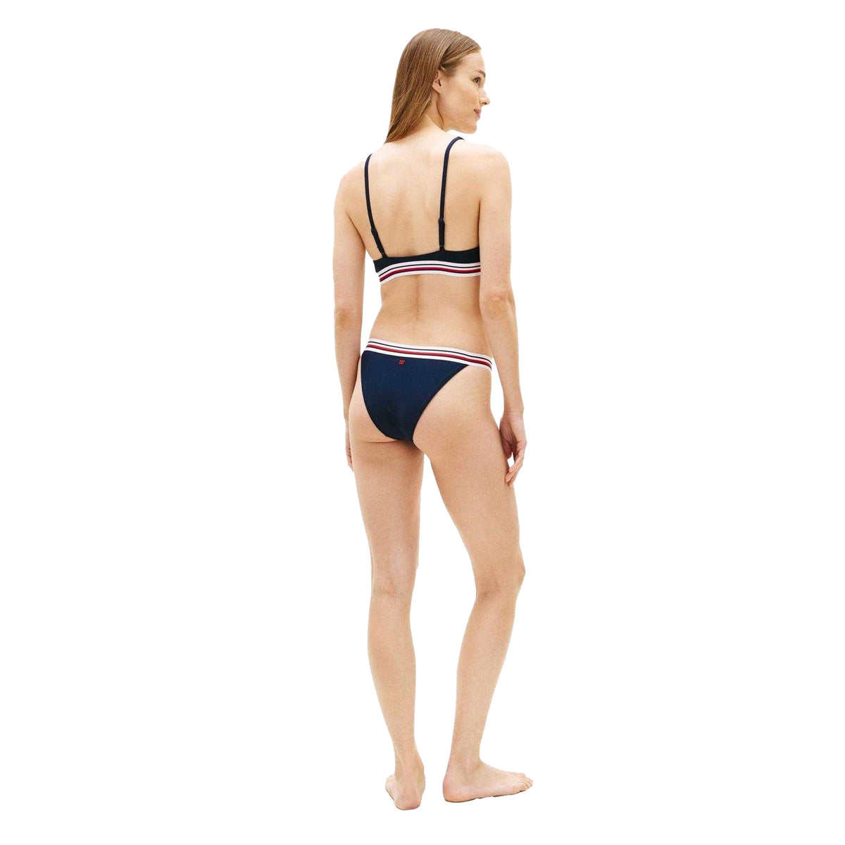Night Navy - Back - Tommy Hilfiger Womens-Ladies Triangle Bikini Top