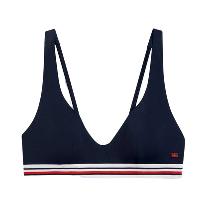 Night Navy - Front - Tommy Hilfiger Womens-Ladies Triangle Bikini Top