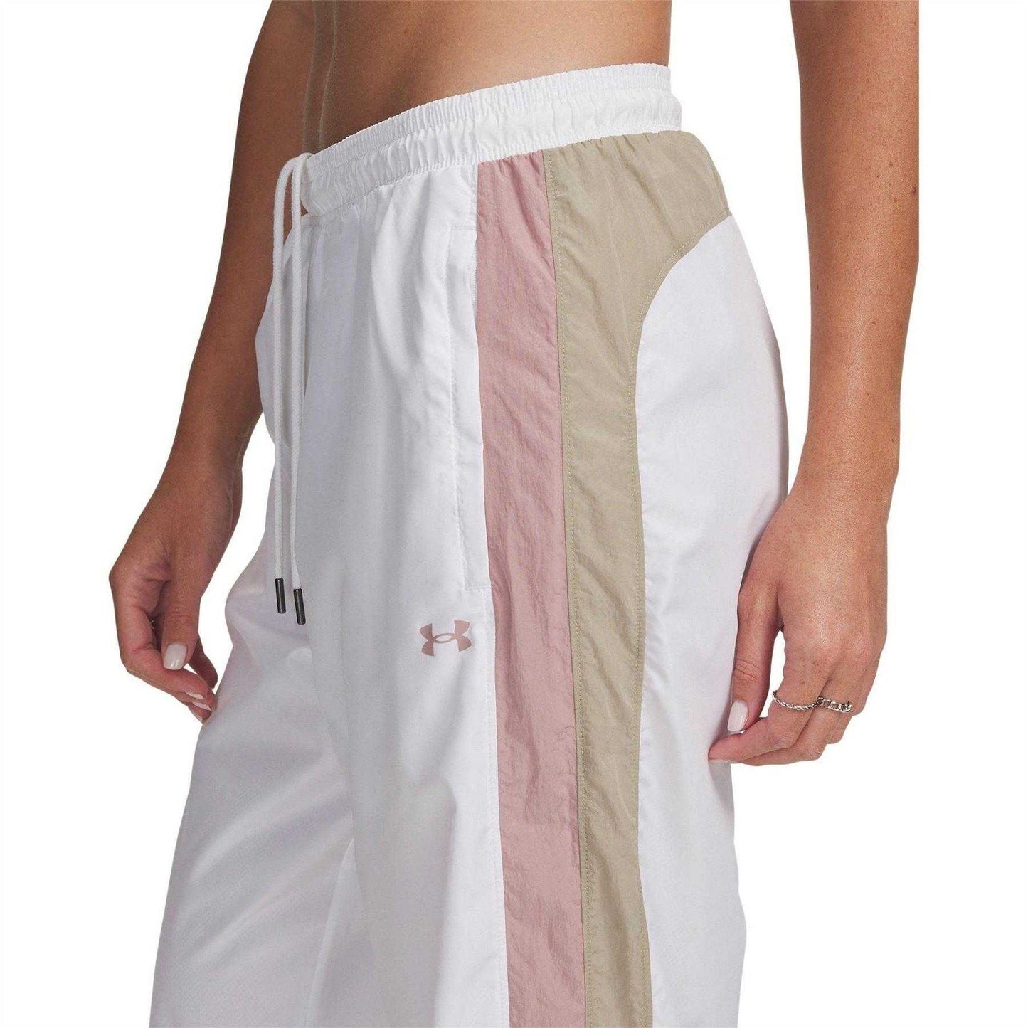 White - Side - Under Armour Womens-Ladies Icon Tracksuit Bottoms