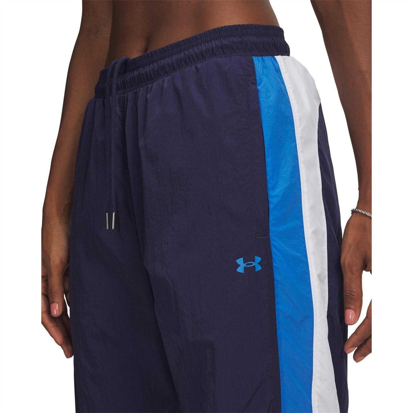 Blue - Side - Under Armour Womens-Ladies Icon Tracksuit Bottoms