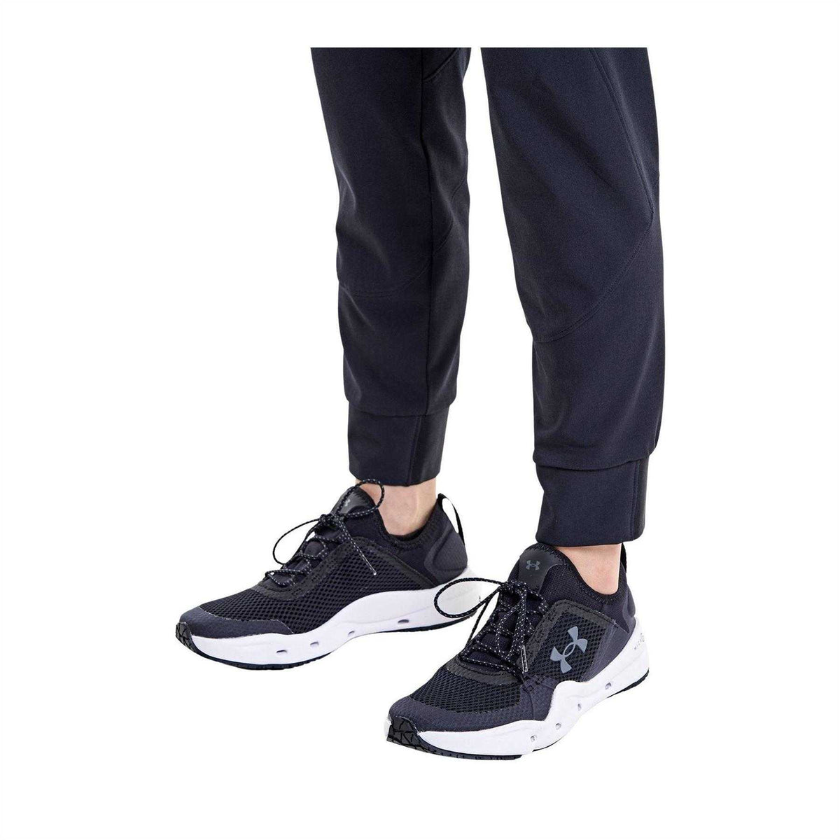 Black - Side - Under Armour Womens-Ladies Unstoppable Tracksuit Bottoms