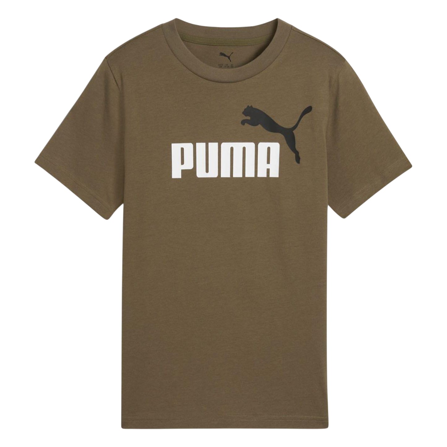 Green - Front - Puma Childrens-Kids Essential Logo T-Shirt