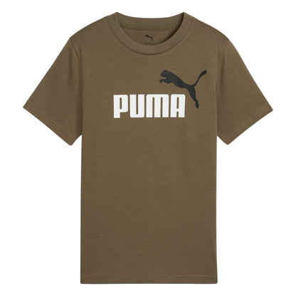 Green - Front - Puma Childrens-Kids Essential Logo T-Shirt