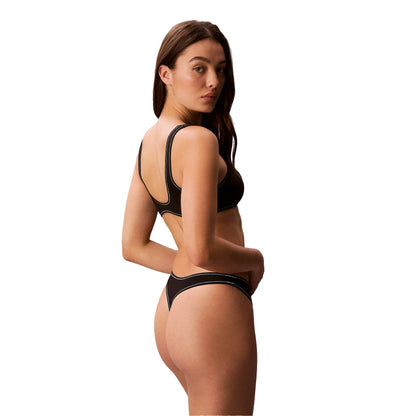 Black - Back - Calvin Klein Womens-Ladies Bralette Bikini Top