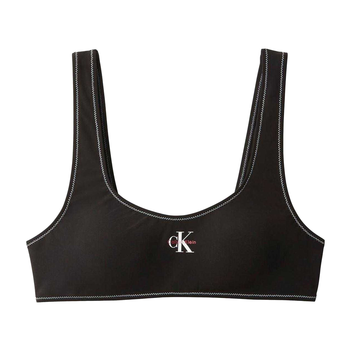 Black - Front - Calvin Klein Womens-Ladies Bralette Bikini Top